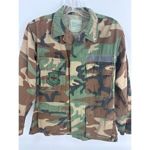US Air Force Military Camo Jacket Patches Small Short Military Airlift Command